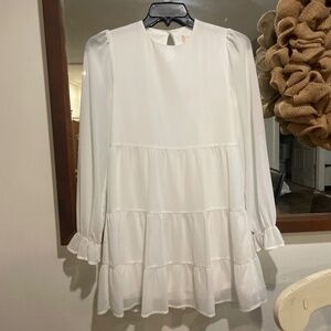 Altar’d State White Baby Doll Dress Size Small